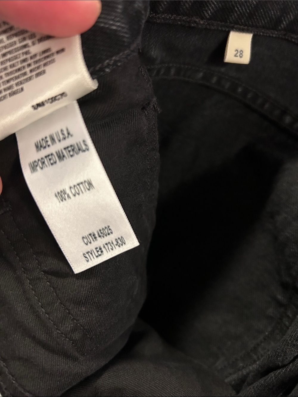 Citizens of Humanity Charlotte High Rise Straight Sz 28 Black Distressed Denim - Picture 5 of 13